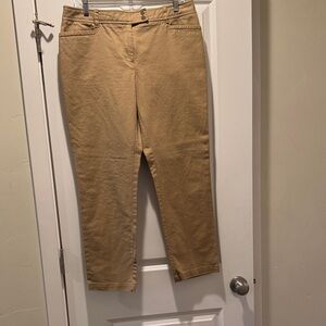 Charter Club Tan Straight-Leg Trousers